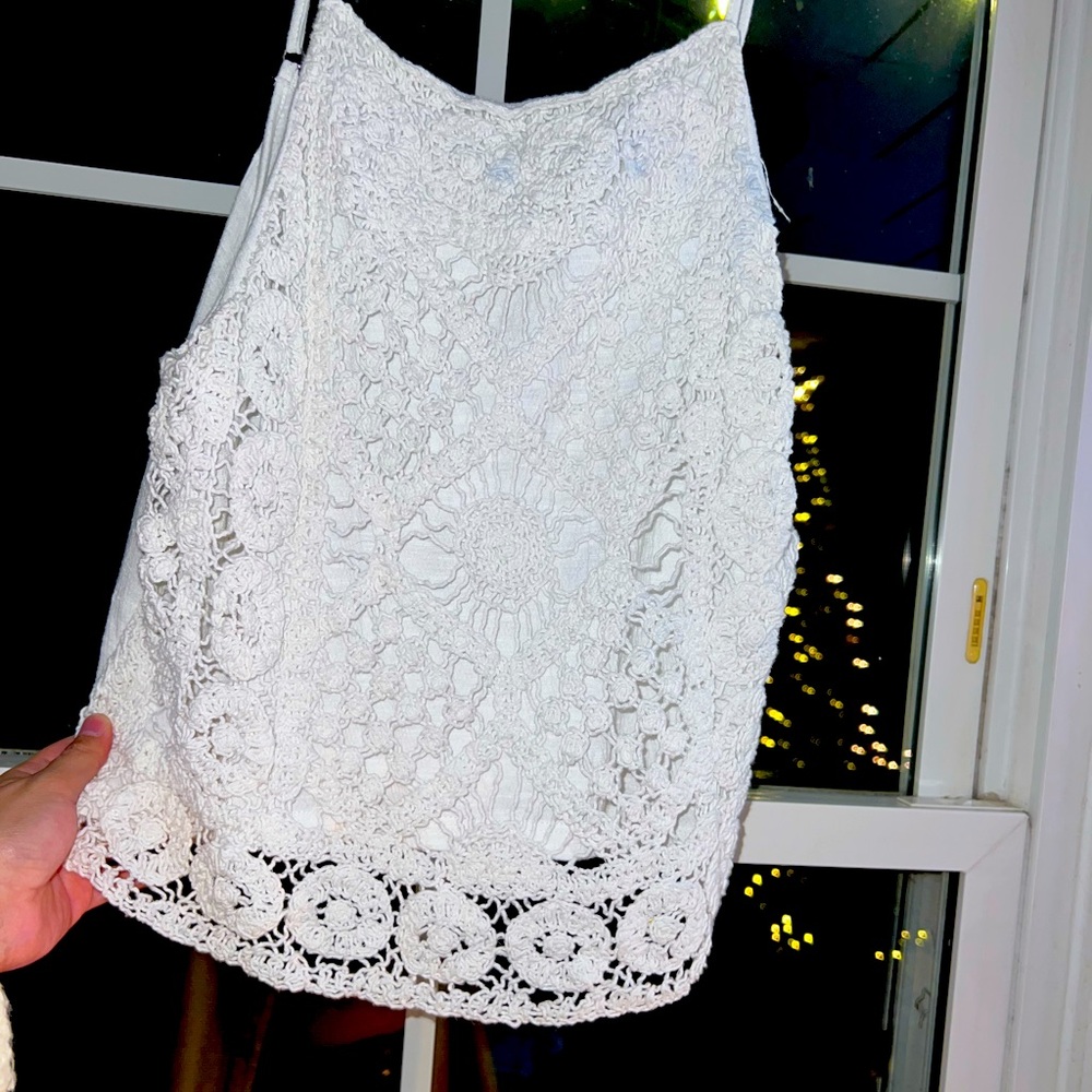 Crochet halter crop top